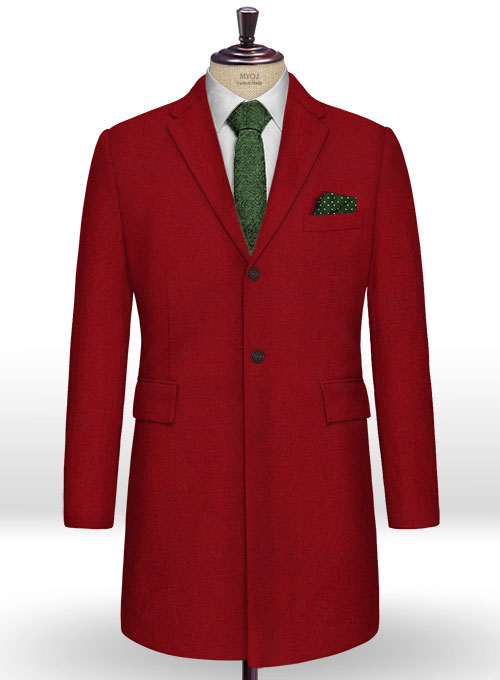 Naples Red Tweed Overcoat