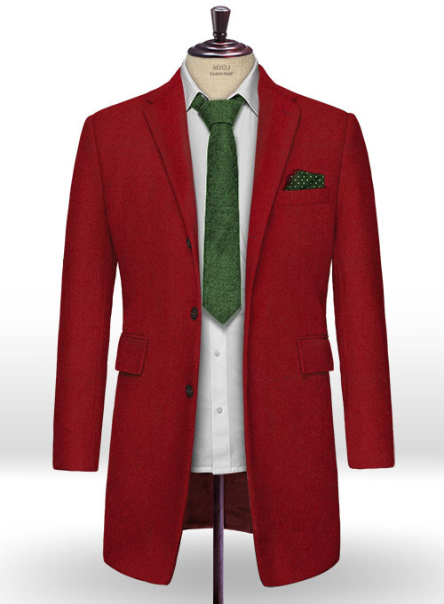Naples Red Tweed Overcoat