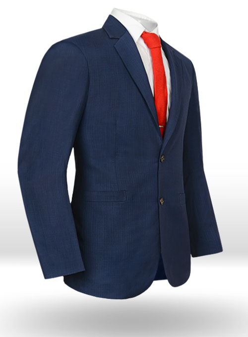 Napolean Royal Blue Chess Wool Jacket