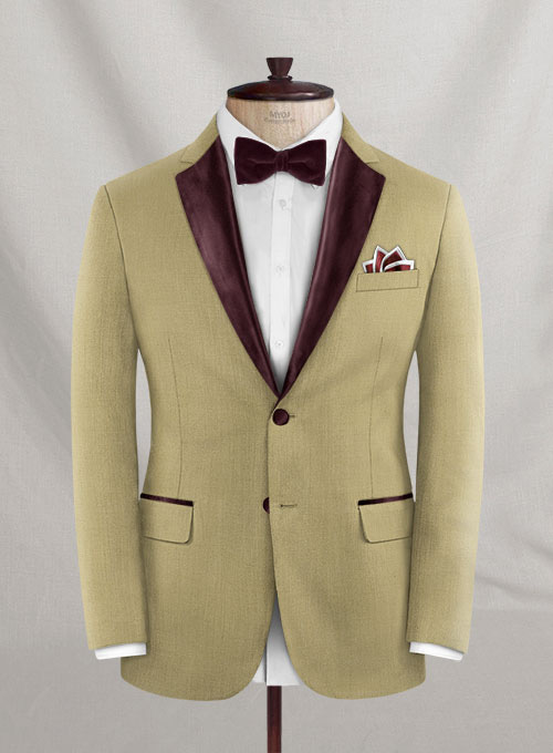 Napolean Sahara Khaki Wool Tuxedo Suit