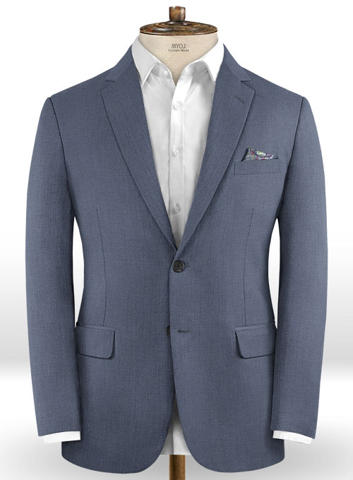 Napolean Slate Blue Wool Suit - Click Image to Close