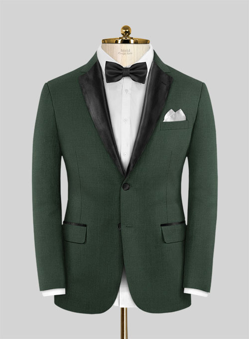 Napolean Green Wool Tuxedo Suit