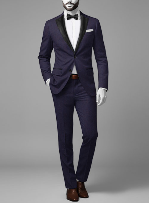 Napolean Eggplant Wool Tuxedo Suit