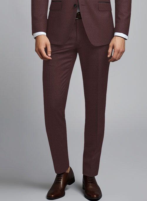 Napolean Wine Wool Tuxedo Suit