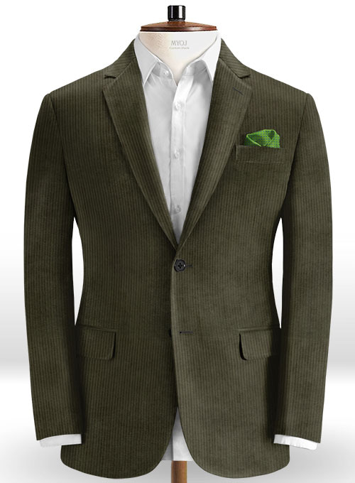 Olive Thick Corduroy Suit