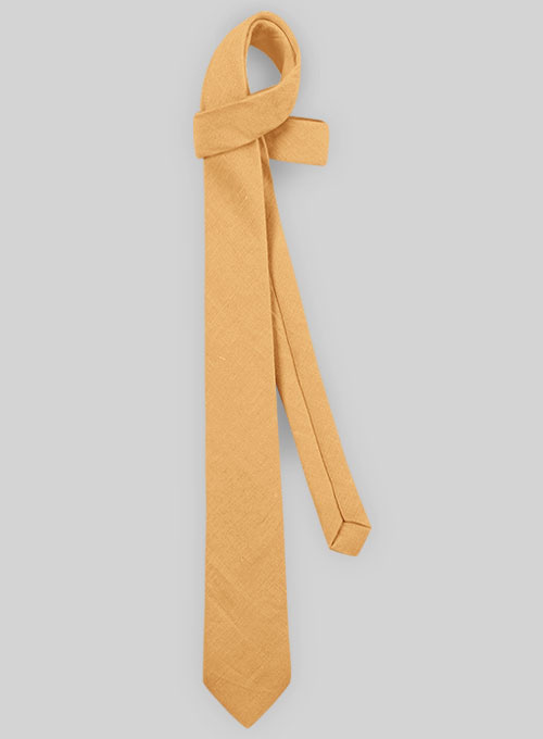 Linen Tie - Pure Pale Orange
