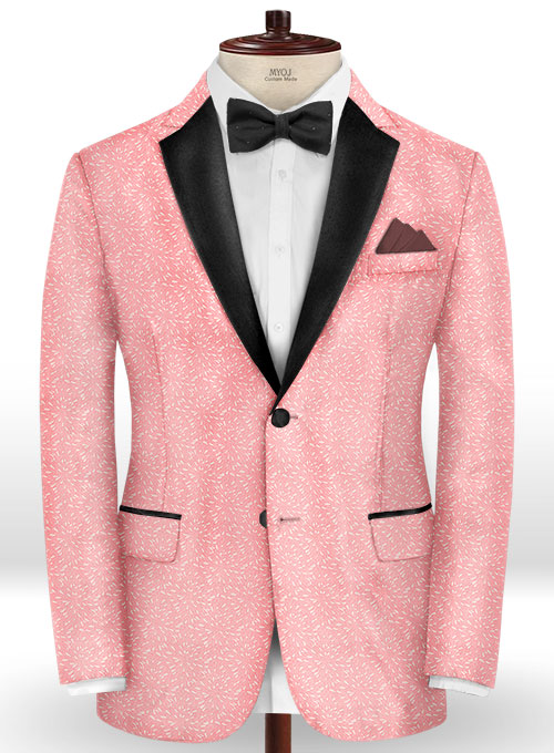 Perlo Pink Wool Tuxedo Suit