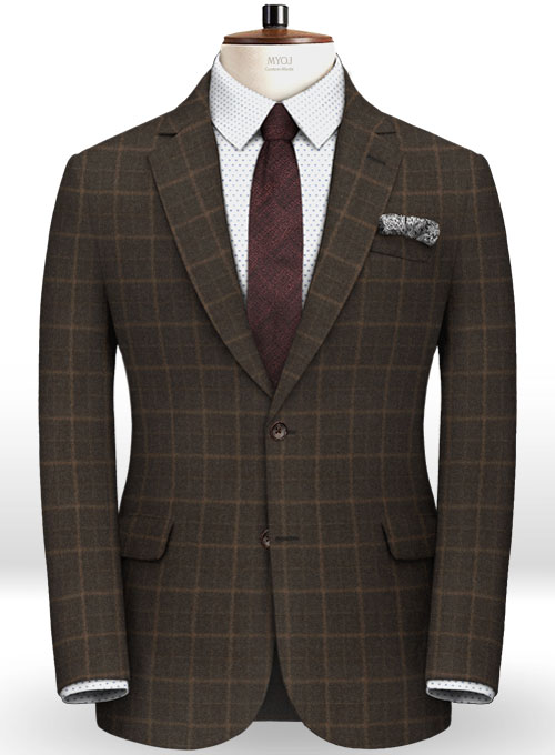 Pisa Brown Feather Tweed Suit