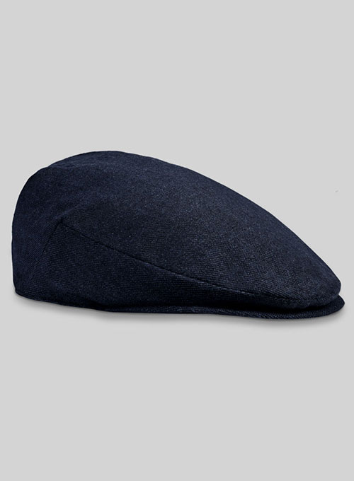 Playman Blue Denim Tweed Flat Cap - Click Image to Close
