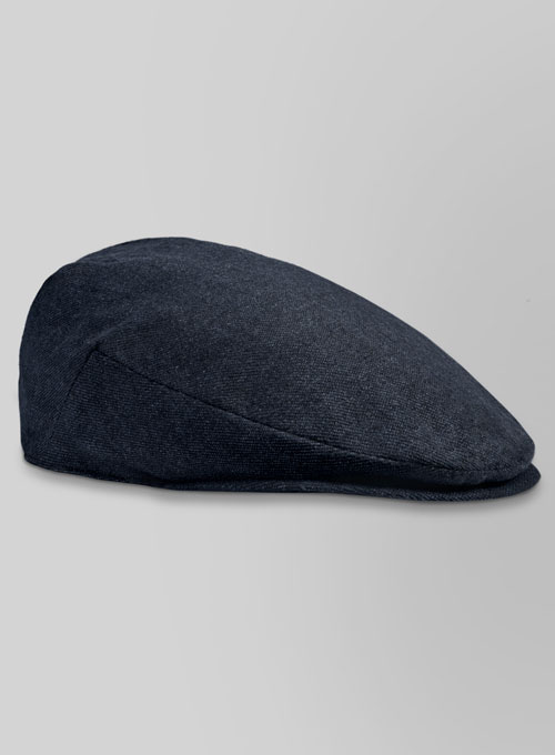 Playman Blue Denim Tweed Flat Cap