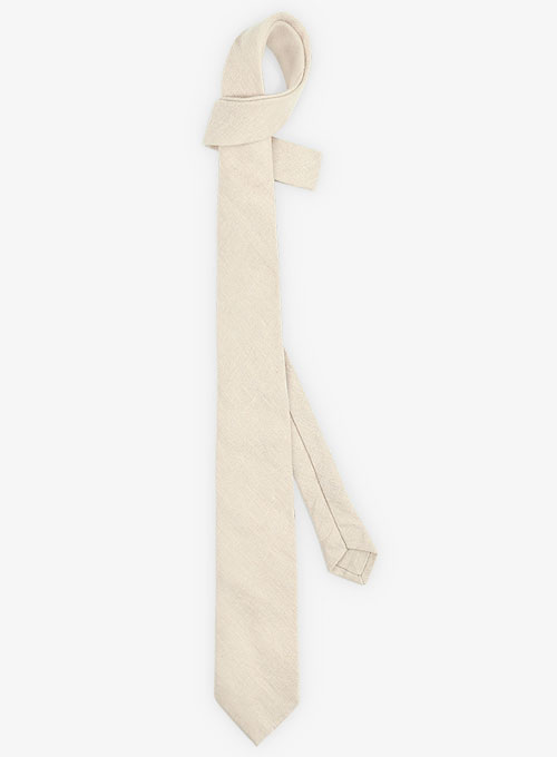 Linen Tie - Pure Beige - Click Image to Close