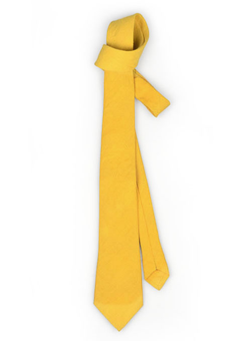 Linen Tie - Pure Orchid Yellow