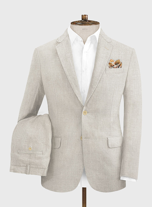 Pure Barn Beige Linen Suit