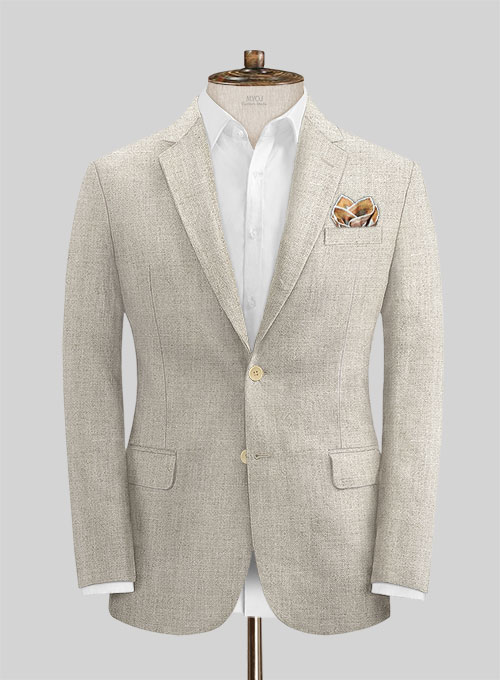 Pure Barn Beige Linen Suit - Click Image to Close