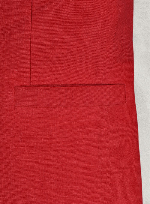 Pure Red Linen Roma Sports Jacket