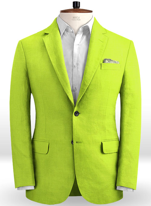 Pure Neon Green Linen Suit