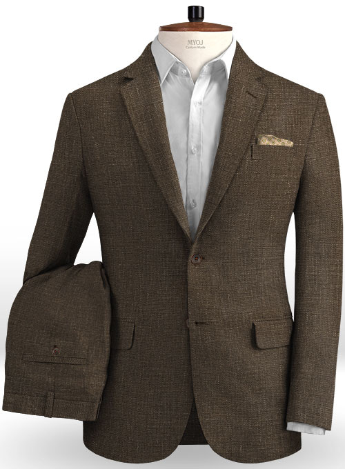 Pure Rich Brown Linen Suit