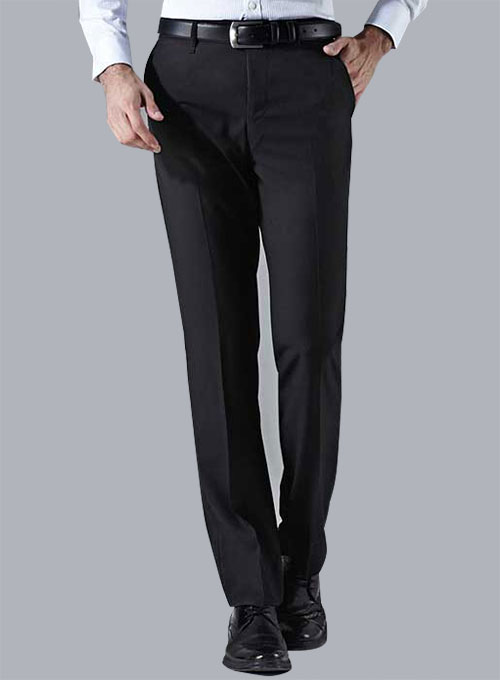 Men's Adjustable Side Tab Tuxedo Pant - BLACK - 100% WORSTED WOOL –  Hardwick.com