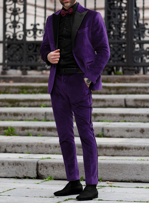 Purple Velvet Tuxedo Suit