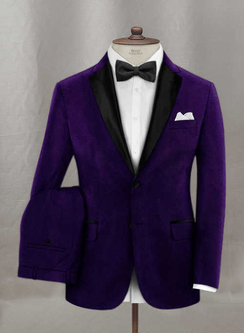 Purple Velvet Tuxedo Suit : Made To Measure Custom Jeans For Men ...