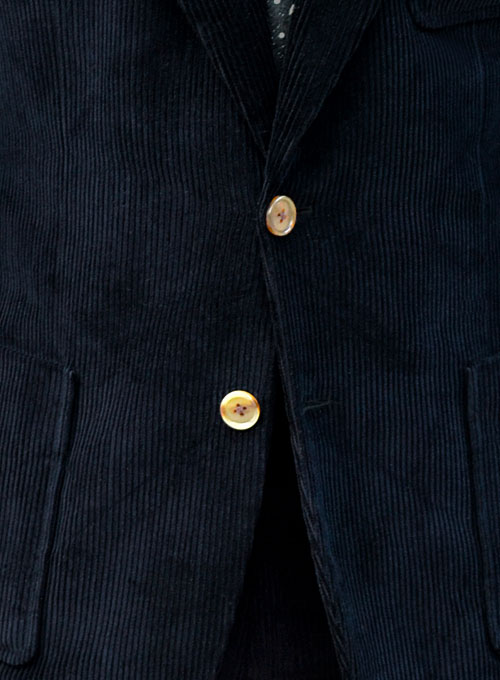 Navy Blue Thick Corduroy Suit
