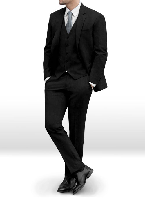 Reda Black Pure Wool Suit - Click Image to Close