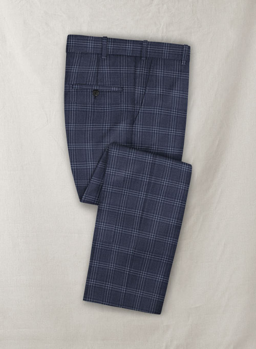 Reda Caiazo Blue Checks Wool Suit