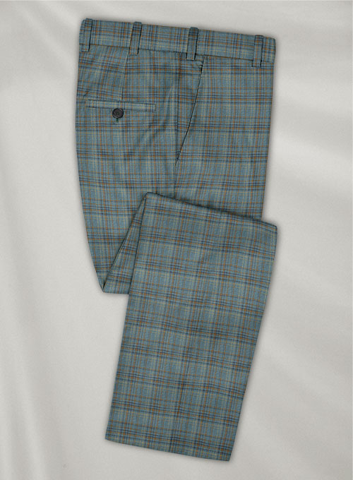 Reda Cay Blue Checks Wool Suit