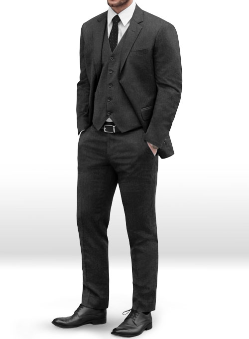 Reda Charcoal Pure Wool Suit : Made To Measure Custom Jeans For Men ...