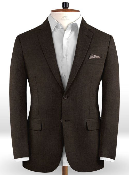 Reda Dark Brown Pure Wool Suit