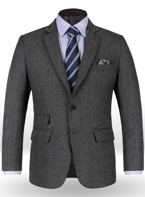 Reda Flannel Dark Gray Pure Wool Suit