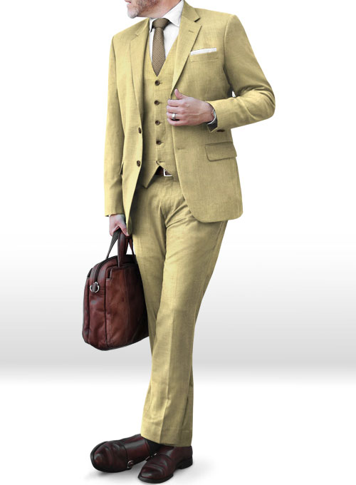 Reda Light Khaki Pure Wool Suit - Click Image to Close