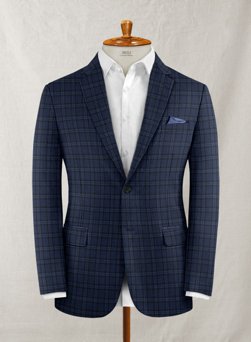 Reda Oterina Blue Checks Wool Suit
