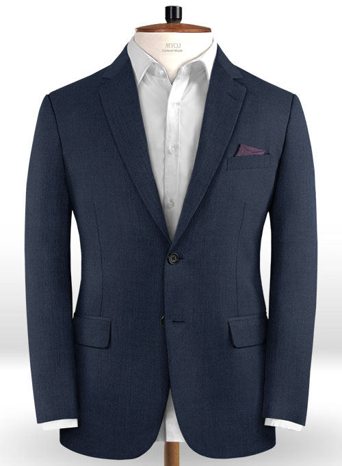 Reda Seal Blue Pure Wool Suit - Click Image to Close