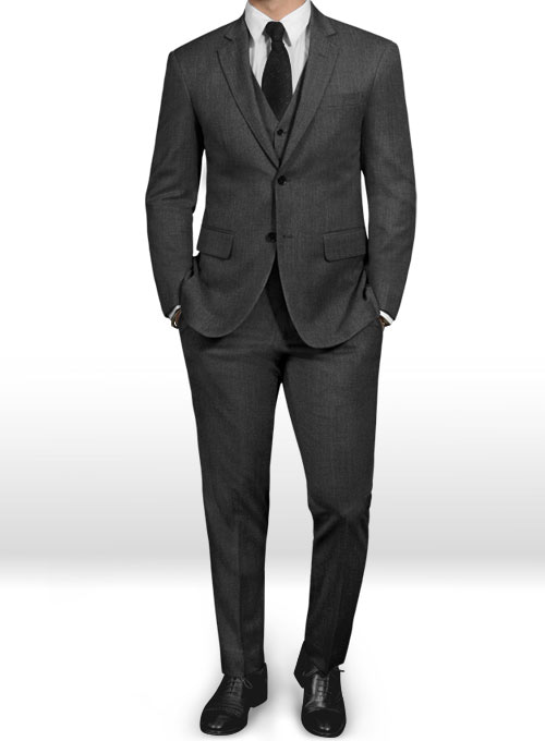 Reda Worsted Dark Gray Pure Wool Suit - Click Image to Close