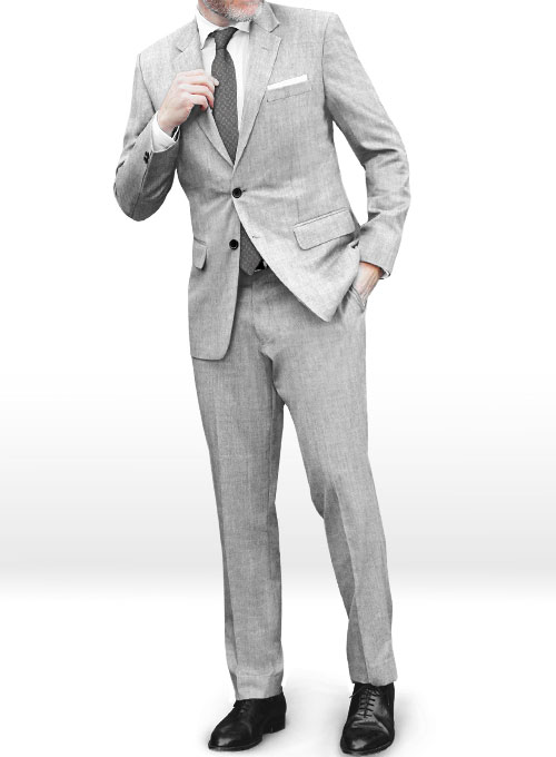 Reda Worsted Light Gray Pure Wool Suit - Click Image to Close