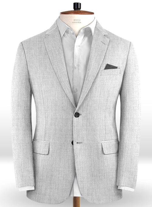 Reda Worsted Light Gray Pure Wool Suit - Click Image to Close
