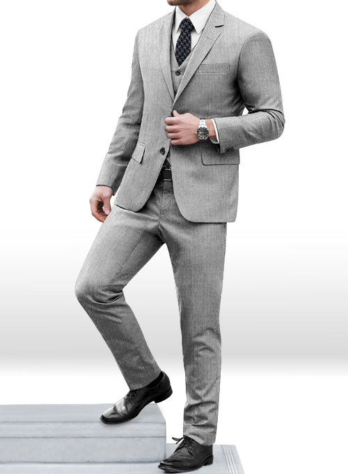 Reda Worsted Mid Gray Pure Wool Suit - Click Image to Close
