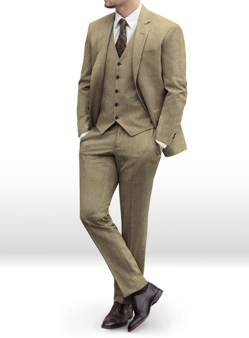 Reda Worsted Beige Pure Wool Suit - Click Image to Close