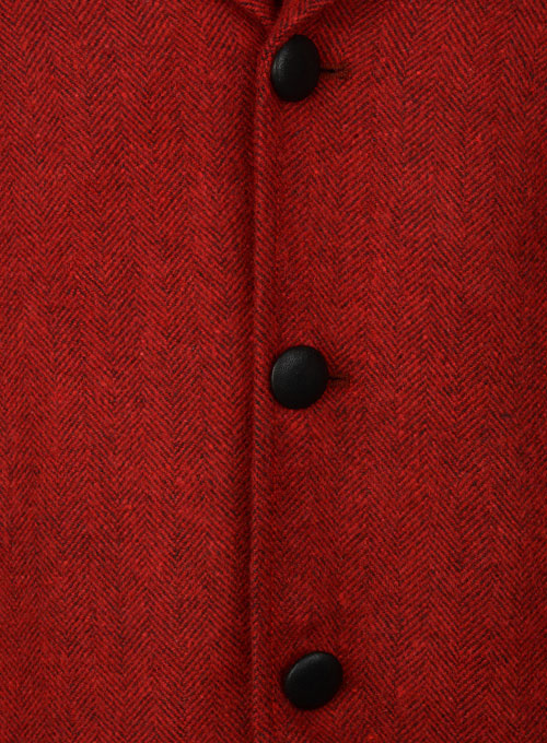 Red Tweed Long Coat