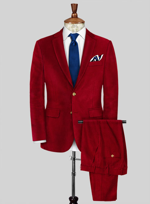 Red Velvet Suit Made To Measure Custom Jeans For Men & Women, MakeYourOwnJeans®