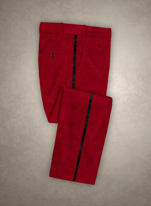 Red Velvet Tuxedo Suit Made To Measure Custom Jeans For Men & Women