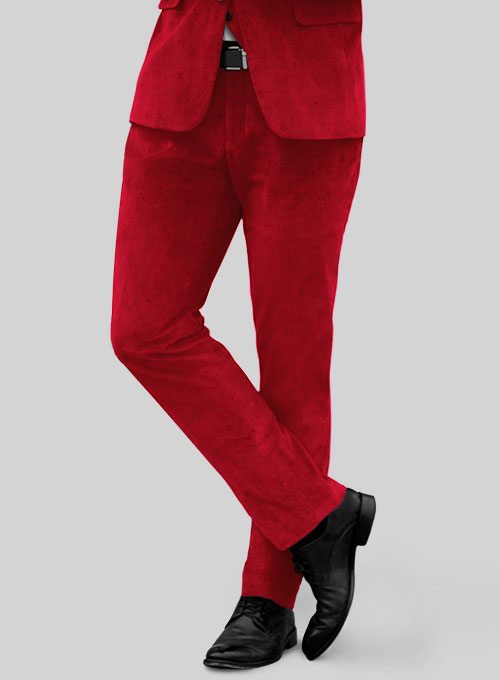 Red Velvet Tuxedo Suit