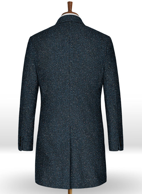 Robin Blue Flecks Donegal Tweed Overcoat