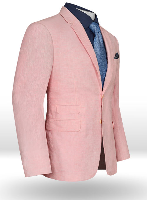 Roman Light Pink Linen Jacket