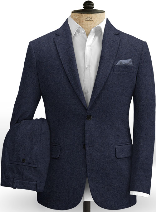 Rope Weave Blue Tweed Suit : Made To Measure Custom Jeans For Men ...