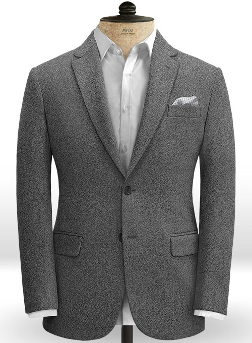 Rope Weave Gray Tweed Suit