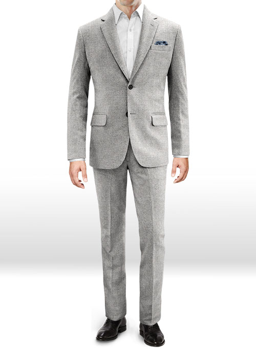 Rope Weave Light Gray Tweed Suit - Click Image to Close