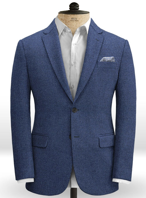 Rope Weave Persian Blue Tweed Suit - Click Image to Close