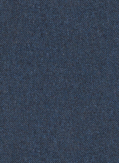Royal Blue Denim Tweed Pea Coat